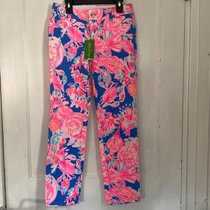 Lilly Pulitzer Sadie Stretch Crop Chino - Size 0 NWT